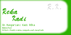 reka kadi business card