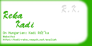 reka kadi business card